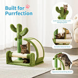 Cactus Shape Natural Sisal Rope Easy To Assemble Green Cat Scratching Post
