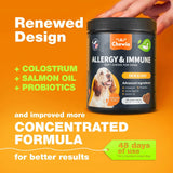 Dog Allergy Relief Chews Itch Relief For Dogs Anti Itch Dog Allergy Chews US Formulated Dog Itching Skin Relief With Salmon Oil Immune Health Seasonal Allergies & Hot Spots Support Treats