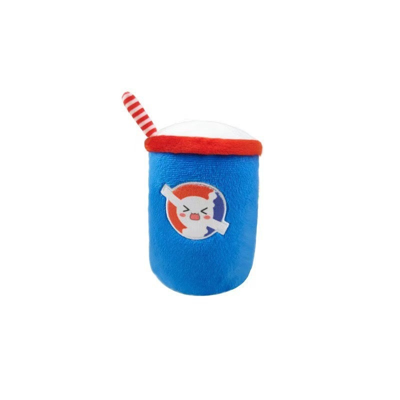 4-in-1 Fast Food Bucket Dog Toy Set, Squeaky Plush Bucket, Fries, Soda & Burger,