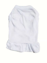 Solid Color Cotton Ruffle Dress Pet Clothes