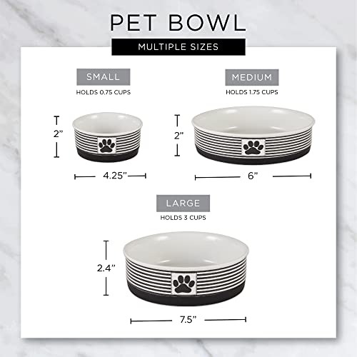 Bone Dry Lattice Collection Pet Bowl & Canister, Small Set, 4.25x2", Gray, 2 Count