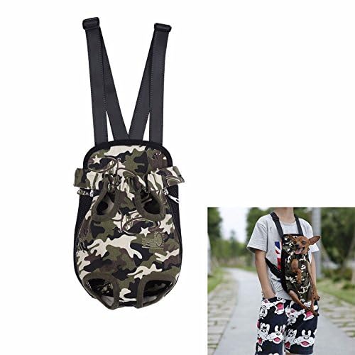 yelesley Pet Dog Carrier Backpack Mesh Camouflage Outdoor Travel Products Breathable Shoulder Handle Bags for Small Dog Cats (S, Camouflage)
