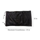 Adjustable Birdcage Seed Catcher Feather Catcher Bird Cage Cover Net Airy Soft Skirt Guard Birdcage Nylon Mesh Netting for Parrot Macaw Parakeet Round Square Cage (118 x 32 Inch, Black)