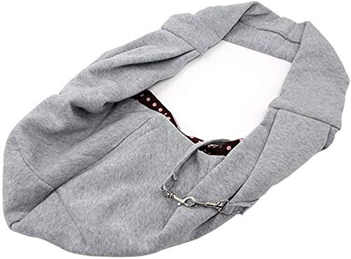 Grtdrm Pet Sling Carrier Bag Travel Tote for Cats Dogs, Up to 16 lbs (Gray)