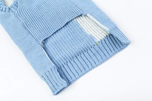 Unicorn Costume for Pets Holiday Festive Dog Clothes Sweater for Large Dogs Girl, Blue X-Large (19" Back Length)