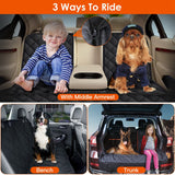 1Pc Dog Car Seat Cover Waterproof Scratchproof Pet Car Rear Protector Mat Pet Back Seat Cover With Dog Seat Belt For Car Truck SUV