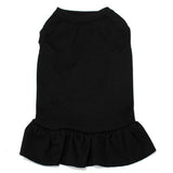 Solid Color Cotton Ruffle Dress Pet Clothes