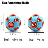 Dog Rubber Ball With Bell Sound, 2-Pack, Interactive Pet Chew Toy For Puppies And Small Dogs