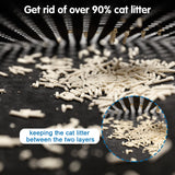Double Rice Grain Cat Litter Mat, Cat Litter Cleaning Pad, Cat Litter Box Mat, Splash Guard Filter Mat