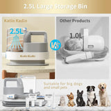 Pet Grooming Kit, 5 In 1 Dog Grooming Kit With 2 Suction Mode, Low Noise Dog Hair Remover, Dog Vacuums For Hair Cleaning For Shedding Small, Medium Pet For Dog Hair At Home