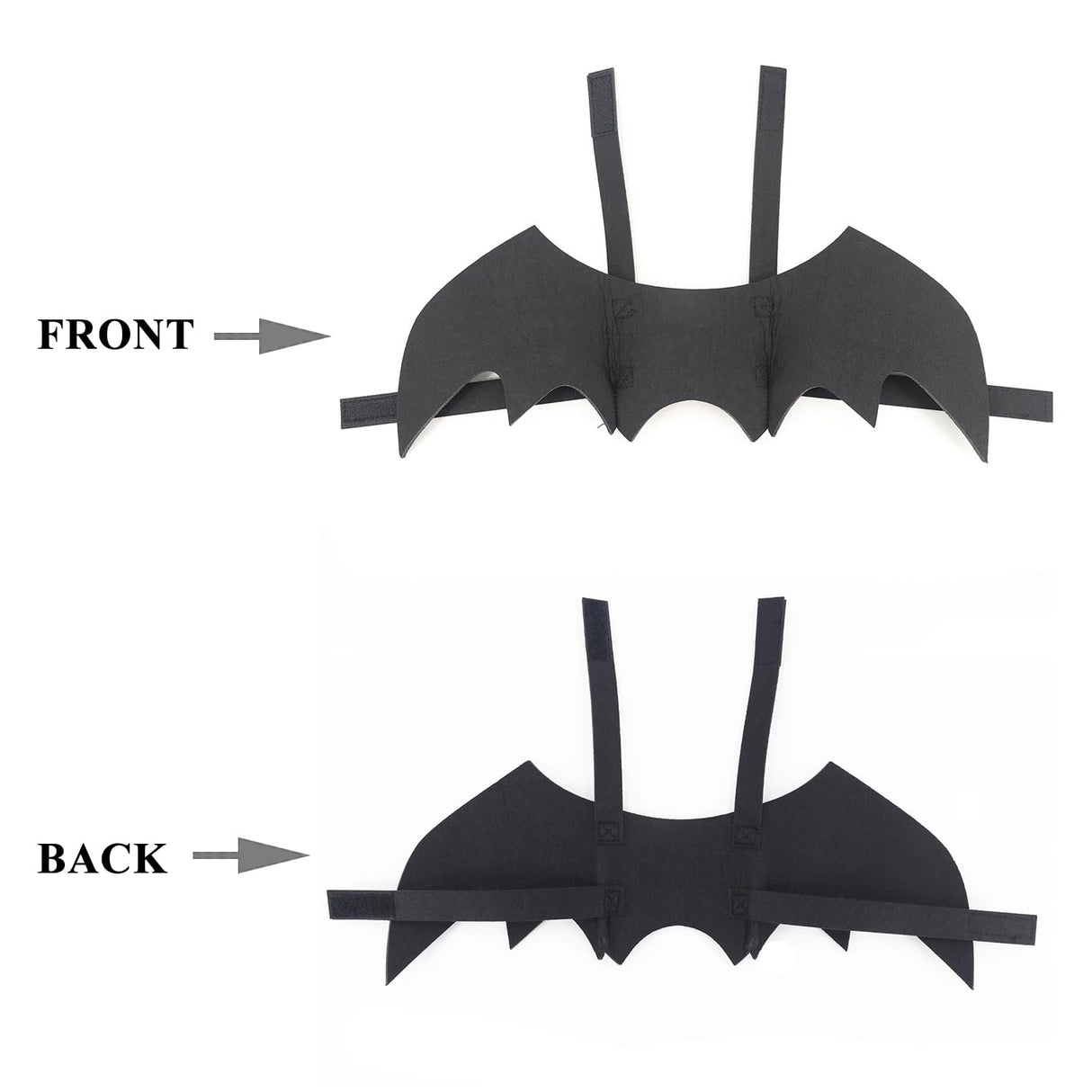 QIYADIN Pet Cat Bat Wings for Halloween Party Decoration, Dog Cosplay Bat Costume,Puppy and Cat Dress Up Accessories (Black, Small)