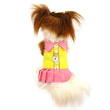 Doggles Dog Harness Dress, Yellow, XX Smalll