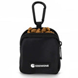 Waterproof Dog Treat Pouch, Dog Training Treat Pouch Built in Poop Bag Dispenser Adjustable Shoulder Bag (BLK) (BLK)