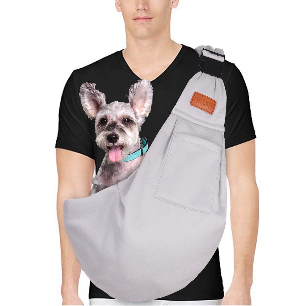 FDJASGY Small Dog Sling Cat Carrier Adjustable Strap Hands Free Reversible Pet Puppy Travel Bag Backpack for Outdoor Travel