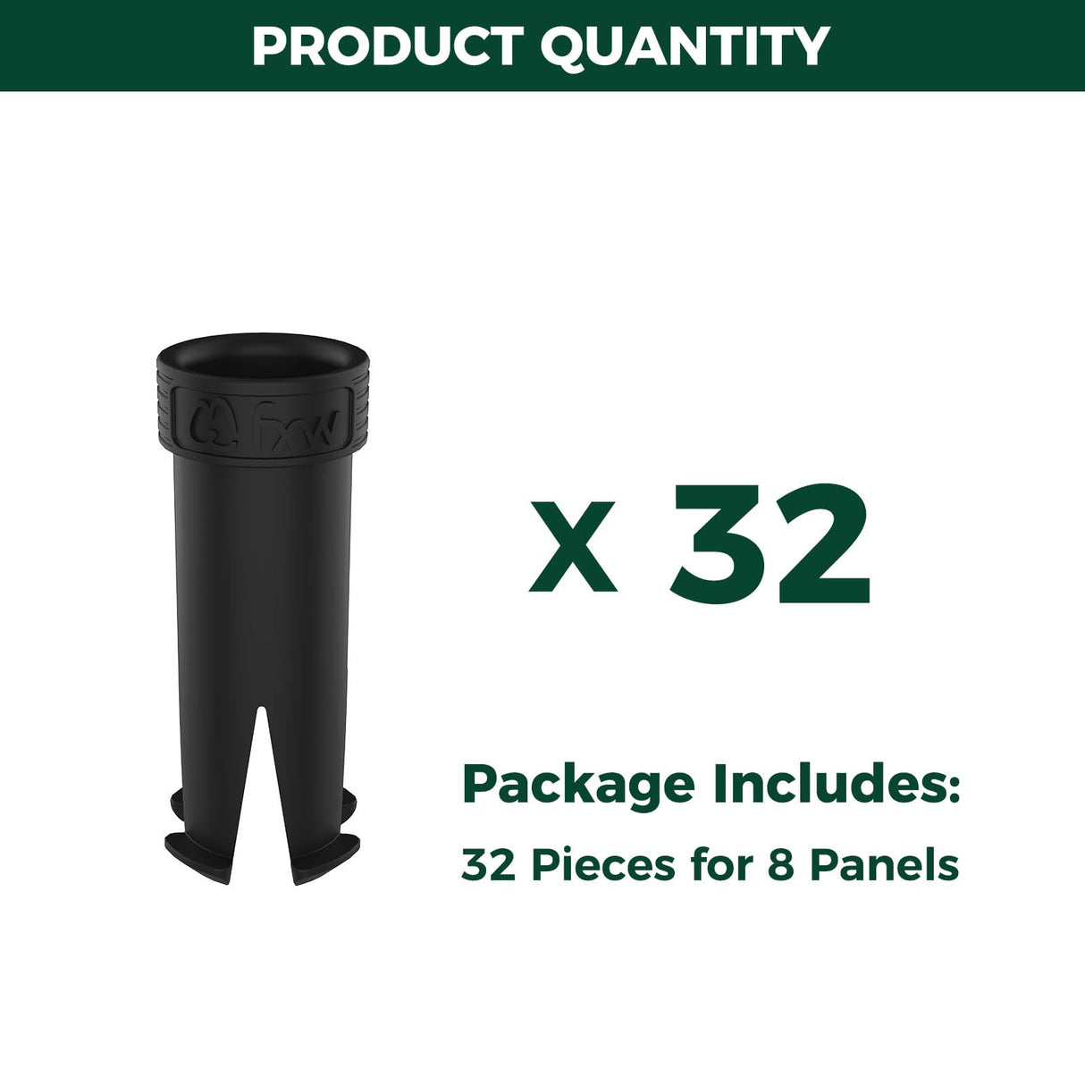 FXW Dog Playpen Accessories - Muffler Tubes, Compatible with FXW Rollick/Instant Dog Playpen (Replacement for HomePlus/Dog Gate) (32PCS, Black) │ Patented