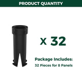 FXW Dog Playpen Accessories - Muffler Tubes, Compatible with FXW Rollick/Instant Dog Playpen (Replacement for HomePlus/Dog Gate) (32PCS, Black) │ Patented