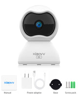 3MP PTZ Home Security Cameras, HD Night Vision 2.4G WiFi Baby Monitor Camera Indoor Remote Access via The App, Double Data Protection, Motion Detection, App Notifications, Two-Way Audio-3