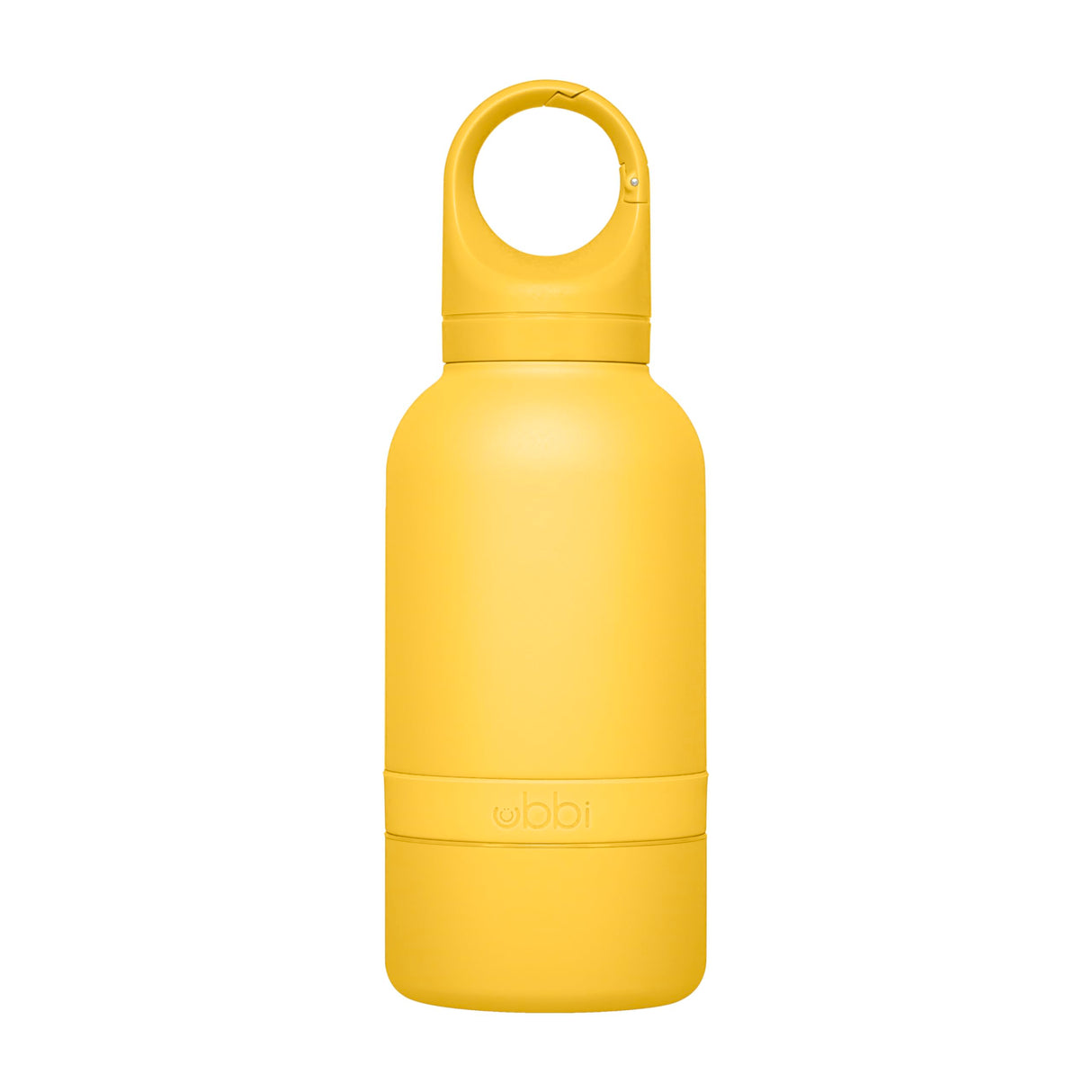 Ubbi Pup & Me Stainless Steel Insulated Portable 32 oz. Water Bottle for Dogs and Owners with Attached Dog Bowl, Yellow