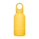 Ubbi Pup & Me Stainless Steel Insulated Portable 32 oz. Water Bottle for Dogs and Owners with Attached Dog Bowl, Yellow