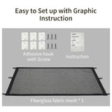 NWK Magic Dog Gate for Stairs Pet Gate for The House Providing a Safe Enclosure for Pets to Play and Rest, 6 Hooks Design (30'' X 43'')