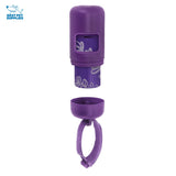 Best Pet Supplies Dog Poop Bag Holder Leash Attachment with 30 Bags, Reusable Dispenser for Travel, Walking, Park, and Outdoor Use, Durable with Clip-On - Purple, Pack of 2