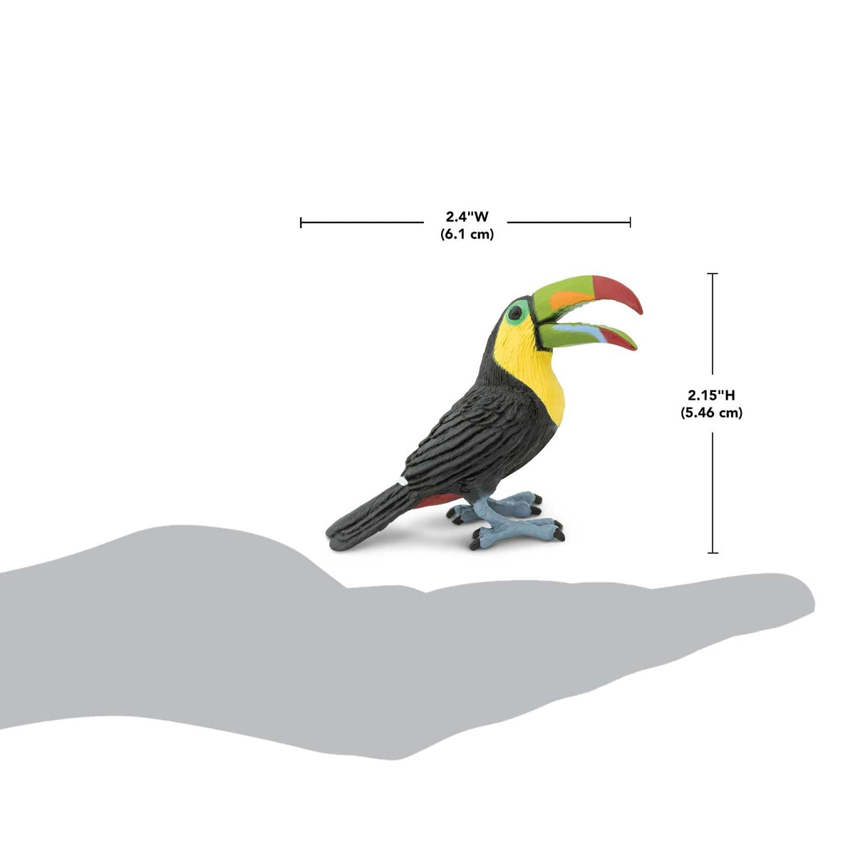 Safari Ltd. Toucan Figurine - Lifelike 2.75" Bird Figure - Educational Toy for Boys, Girls, and Kids Ages 3+