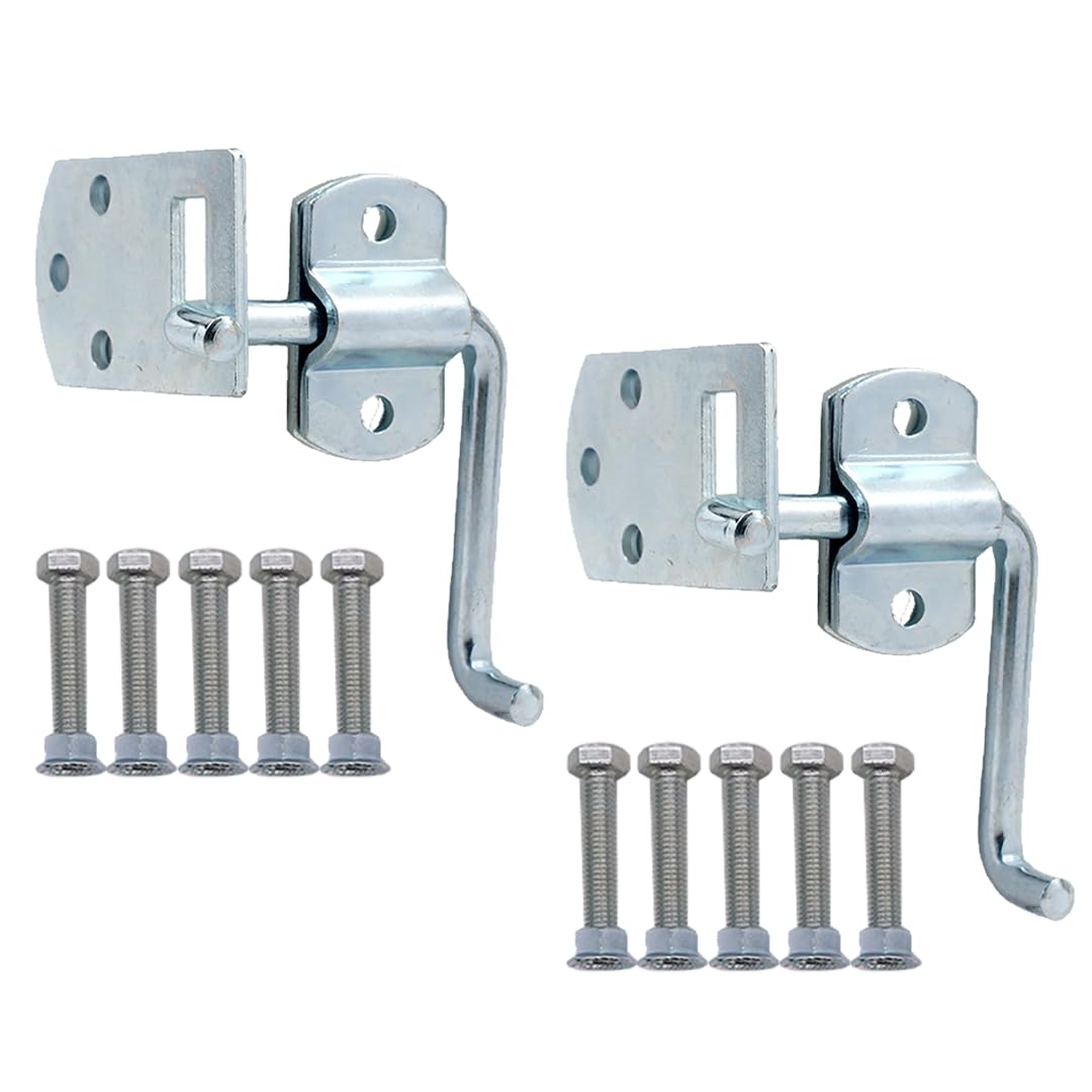 Boxer Truck Corner Gate Latch Sets w/Bolts & Screws - Truck Stake Bed Latches Bracket Set for Utility Trailer, Stake Body Gates, Sheds, Wood, Trucks, & Trailers - Heavy Duty - 2 Set