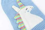 Unicorn Costume for Pets Holiday Festive Dog Clothes Sweater for Large Dogs Girl, Blue X-Large (19" Back Length)