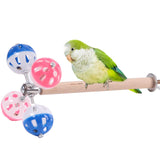 Bird Stand Perch Toy with Rotating Balls,Parakeet Stand Perch Toy for Metal Cage, Fun Toy for Parrots Cockatiels Budgies Budgerigars Parrotlets Lovebirds Ringne.
