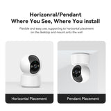 2K AI Security Camera Indoor, Baby Monitor Pet Camera 360° for Home Security, 2.4/5GHz Wi-Fi 6, 2-Way Audio, Smart Motion Tracking, IR Night Vision, Fire Detection, Cloud Storage C10