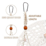 WEVONIGU Birds Hammock Bearded Dragon Rest Bed Habitats Supplies Climbing Terrarium for Lizard Leopard Gecko Parakeet Cockatiel Rats Hamster Squirrel Chameleon (Off-White)