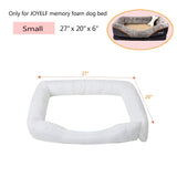 JOYELF Orthopedic Memory Foam Dog Bed Replacement Filling Bolster Insert Stuffing Pillow - Small Size