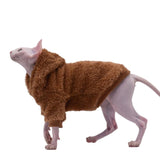 Sphynx Cat Apparel Kitty Clothes Warm Autumn and Winter Hairless Cat Outfits Cat Clothes for Devon Rex Cats, Cornish Cats and Small Cats (Pink, Large)