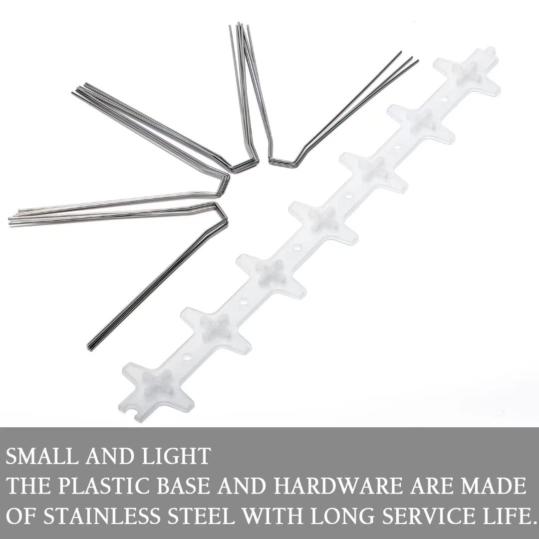 LOEK Pigeon Spikes, Bird Spikes,The Bird Thorn Bird Deterrent, Spikes Stainless Steel, Anti Bird Spikes, for Fence Roof Window Bird Deterrent Spikes, Bird Spikes for Pigeons and Other Small Birds