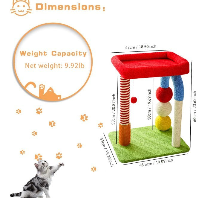 Cat Tree With Built-in Bed - Multi-Function Cat Furniture With Sisal Scratcher, Interactive Toys, And Cozy Resting Spots For Cats