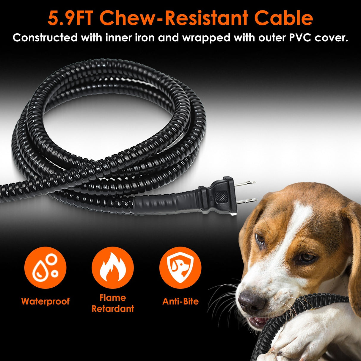 1Pc Heated Water Bowl For Dog Cat 74.4OZ Heating Water Dish IP67 Waterproof Thermal Water Bowl Heated Pet Bowl Dog Cat Water Feeder Bowl For Dog Cat Rabbit Pet