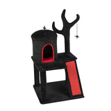 Gothic Cat Tree, Halloween Cat Tower Cat Tree With Spacious Cat Condo, Brach Shaped Scratching Post, Scratching Ladder, Spider Toy For Indoor Cats, Red & Black