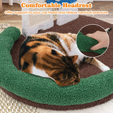 Mushroom Cat Bed Cat Claw Scratcher With Wide Bed And Sisal Scratch Panel