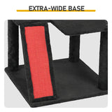 Gothic Cat Tree, Halloween Cat Tower Cat Tree With Spacious Cat Condo, Brach Shaped Scratching Post, Scratching Ladder, Spider Toy For Indoor Cats, Red & Black