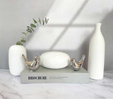 ITrixgan Small Silver Birds Shelf Decor Modern Style Figurine Cute Table Top Animal Decorations for Living Room, Bedroom, Office Desktop, Cabinets