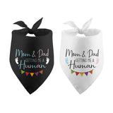 Mom & Dad are Getting Me a Human Pregnancy Announcement Dog Bandana Gender Reveal Baby Announcement Photos Prop Pet Scarf Accessories for Dog Lovers Pack of 2