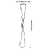 KUUQA 12 Pack Spinning Dual Clip Swivel Hooks for Wind Spinners, Hanging Windsock, Bird Feeders, Wind Chimes Crystal Twisters Party Supply