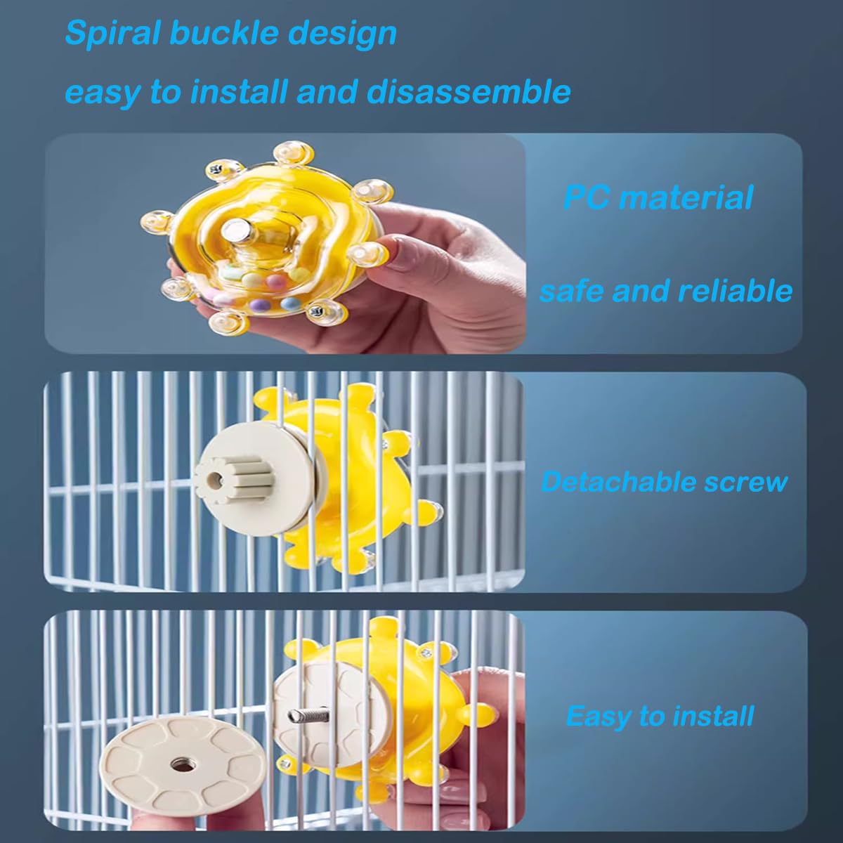 ZBJBinCH Windmill Roller Parrot Toy Bird Toys Bird Cage Accessories Parakeet Toy Chewing Toy for Conure Cockatiel Budgies Lovebird Parrotlet Sun Conure Budgie Mini Macaw Small Medium Birds (Yellow)