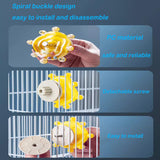 ZBJBinCH Windmill Roller Parrot Toy Bird Toys Bird Cage Accessories Parakeet Toy Chewing Toy for Conure Cockatiel Budgies Lovebird Parrotlet Sun Conure Budgie Mini Macaw Small Medium Birds (Yellow)