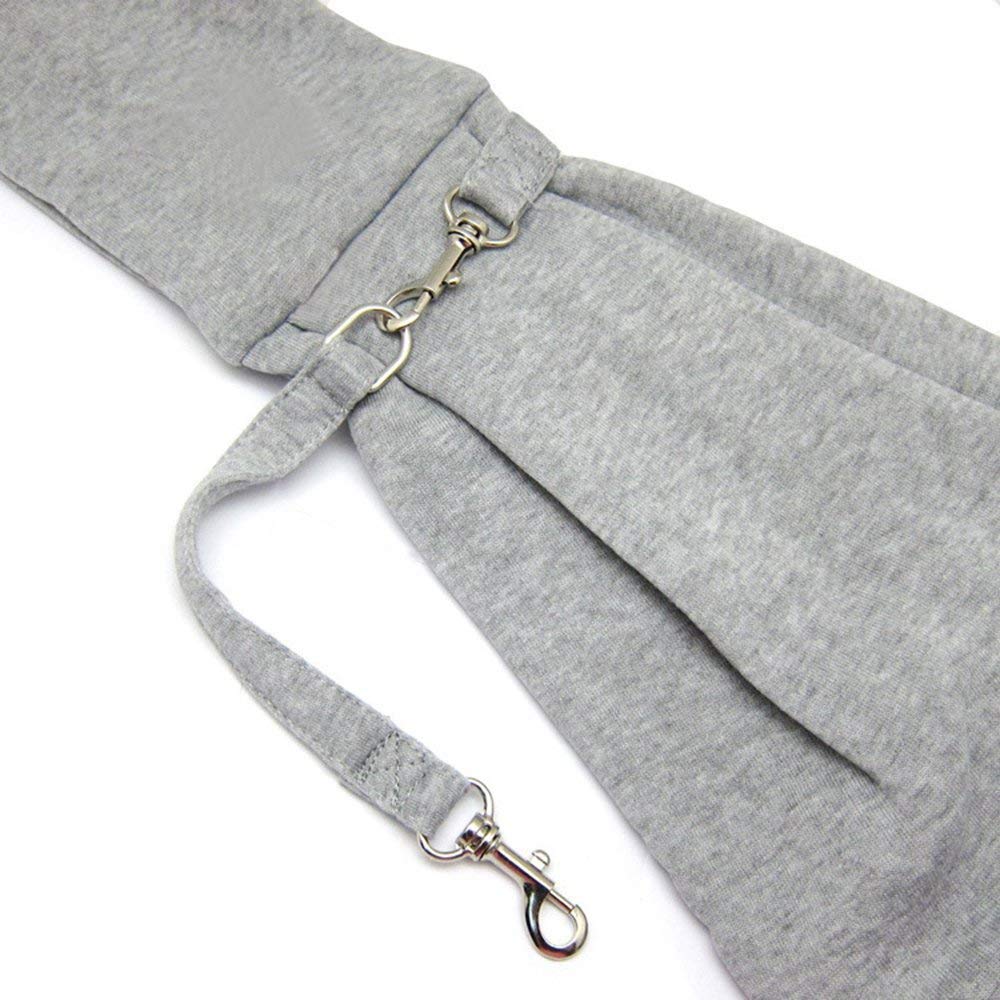 Grtdrm Pet Sling Carrier Bag Travel Tote for Cats Dogs, Up to 16 lbs (Gray)
