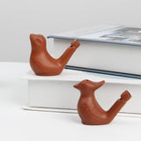 KVMORZE 2Pcs Bird Water Whistles, Funny Ceramic Water Whistles, Warbler BirdWhistles Noise Makers, Purple Clay Pottery Waterfowl Whistle for Birthday Favors Gifts or Outdoor Accessories
