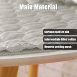 MeiLiMiYu Washable Dog Cooling Mat Ice Silk Pet Self Cooling Pad Blanket for Indoor & Outdoor Car Seats (Grey, 28x22 in)