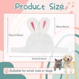 Cat Bunny Ears Halloween Costume Rabbit-Hat Easter Bunny Ears for Cats Small Dogs Easter Halloween Costume Pet Accessory Headwear