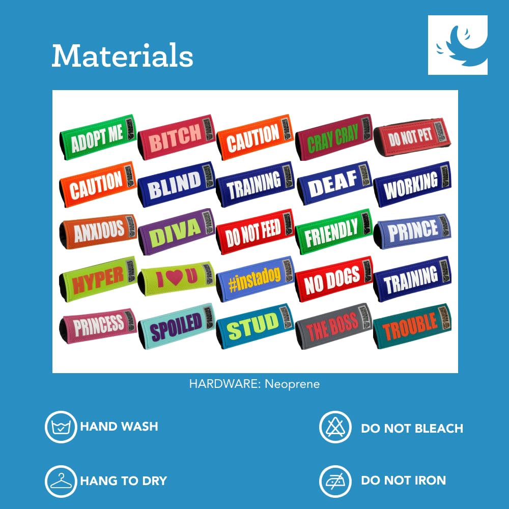 Canine Friendly Bark Notes Patch for Collar or Leash, No Dogs, 3/4" Width