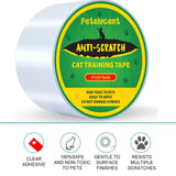 Petslucent Cat Scratch Furniture Protector Tape, Cat Anti Scratch Training Tape, Double Sided Clear Sticky Paws Guards for Carpet, Sofa, Couch, Door (3''x 30 Yards)